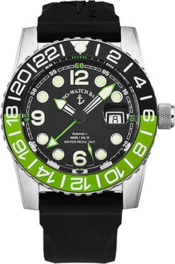 Zeno Airplane Diver Men's Watch Model 6349GMT-3-A1-8