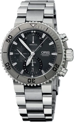 Classic Horizon Shop 34 Oris Diver Aquis Titan Chronograph Men's Watch Model 674.7655.7253.MB