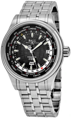 Ball Trainmaster Worldtime Men's Watch Model GM2020D-SCJ-BK -Classic Horizon Shop GM2020D SCJ BK ZM 2